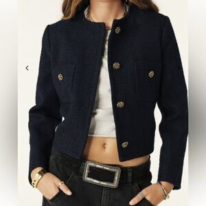 ba&sh Navy Meredith Jacket